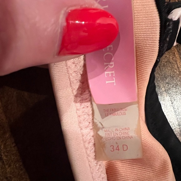 Victoria’s Secret coral striped bikini top size 34D, GUC, see pics, swimwear - Picture 5 of 8